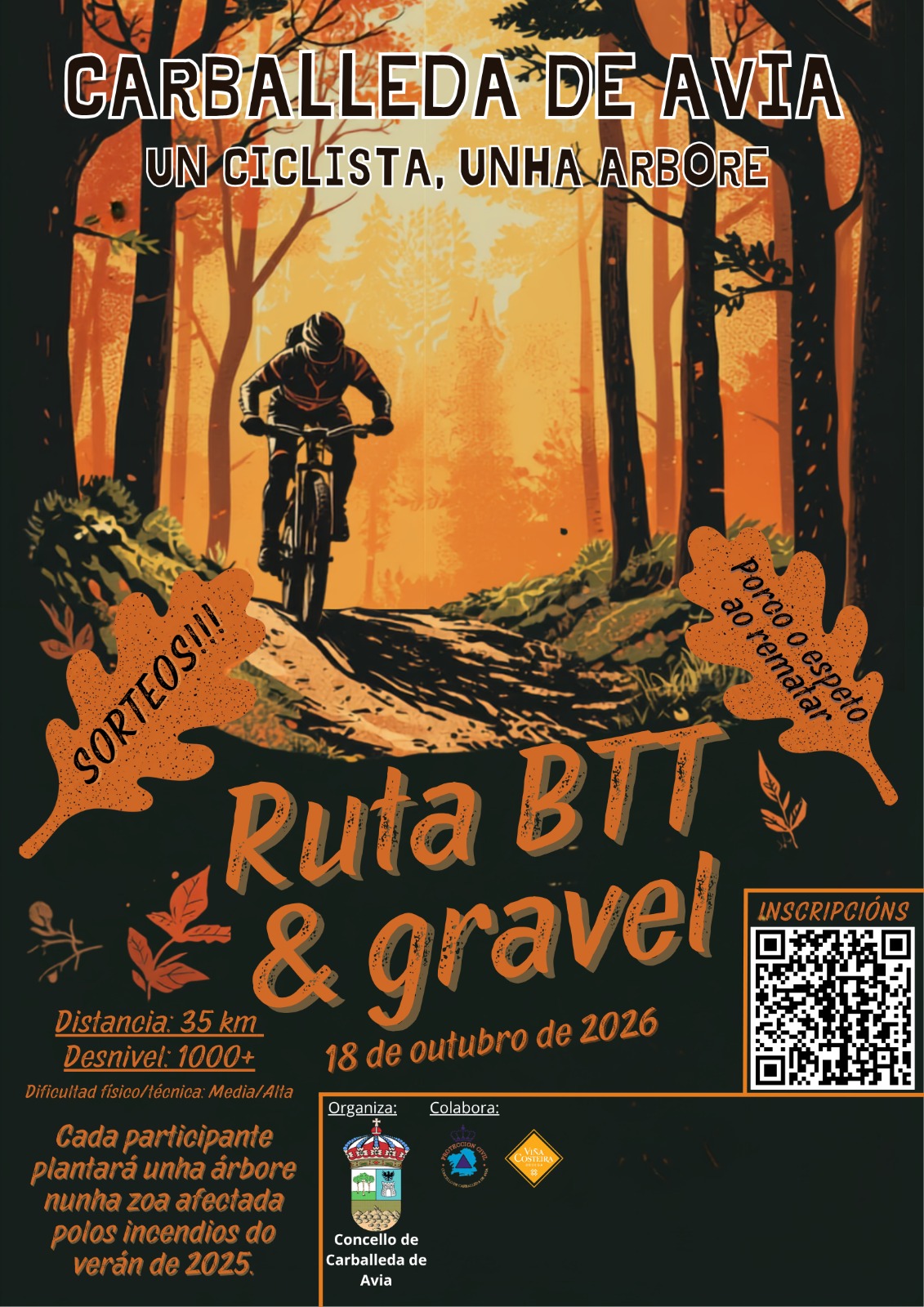 Ruta BTT e Gravel Carballeda de avia 2026