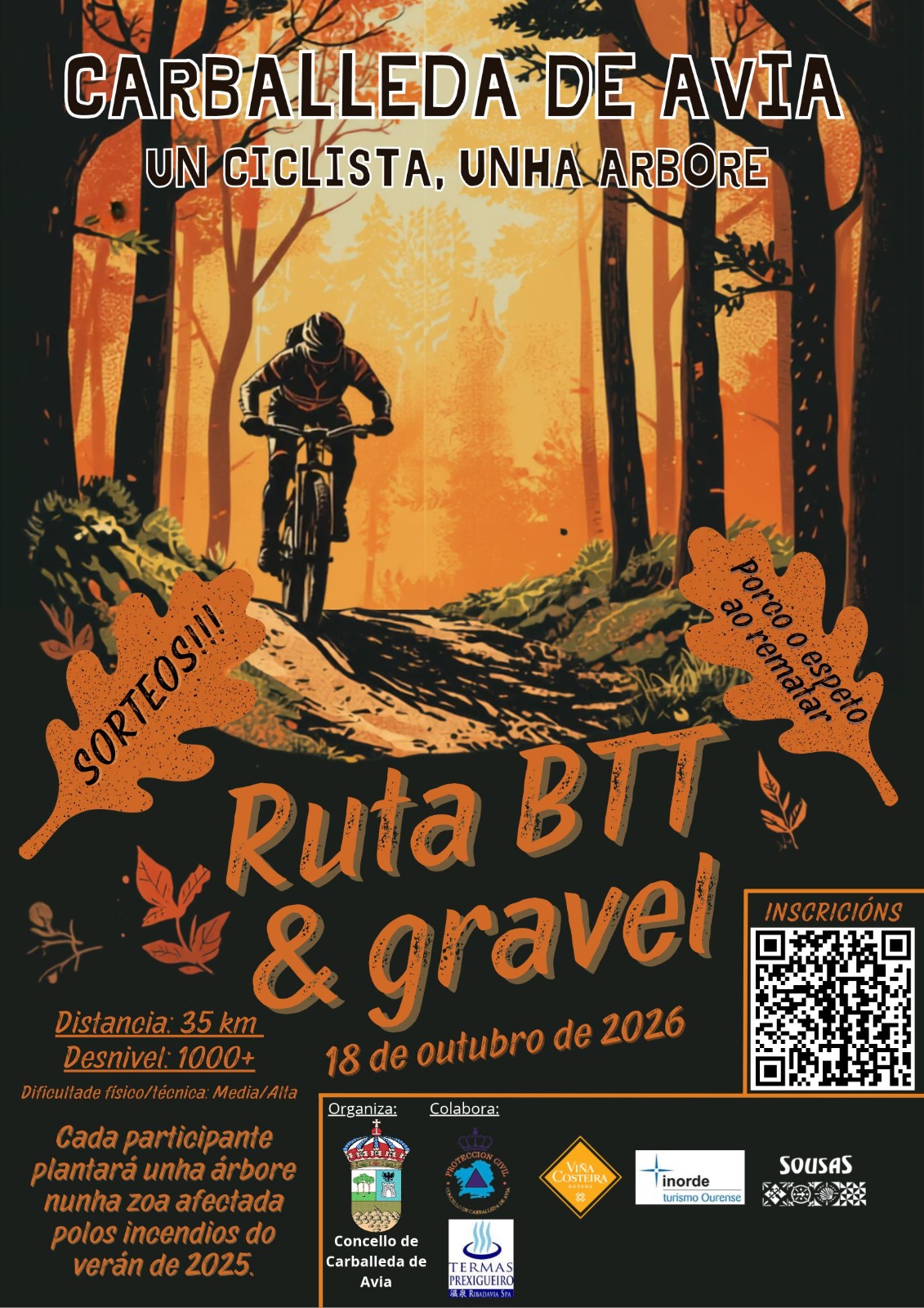Ruta BTT e Gravel Carballeda de avia 2026